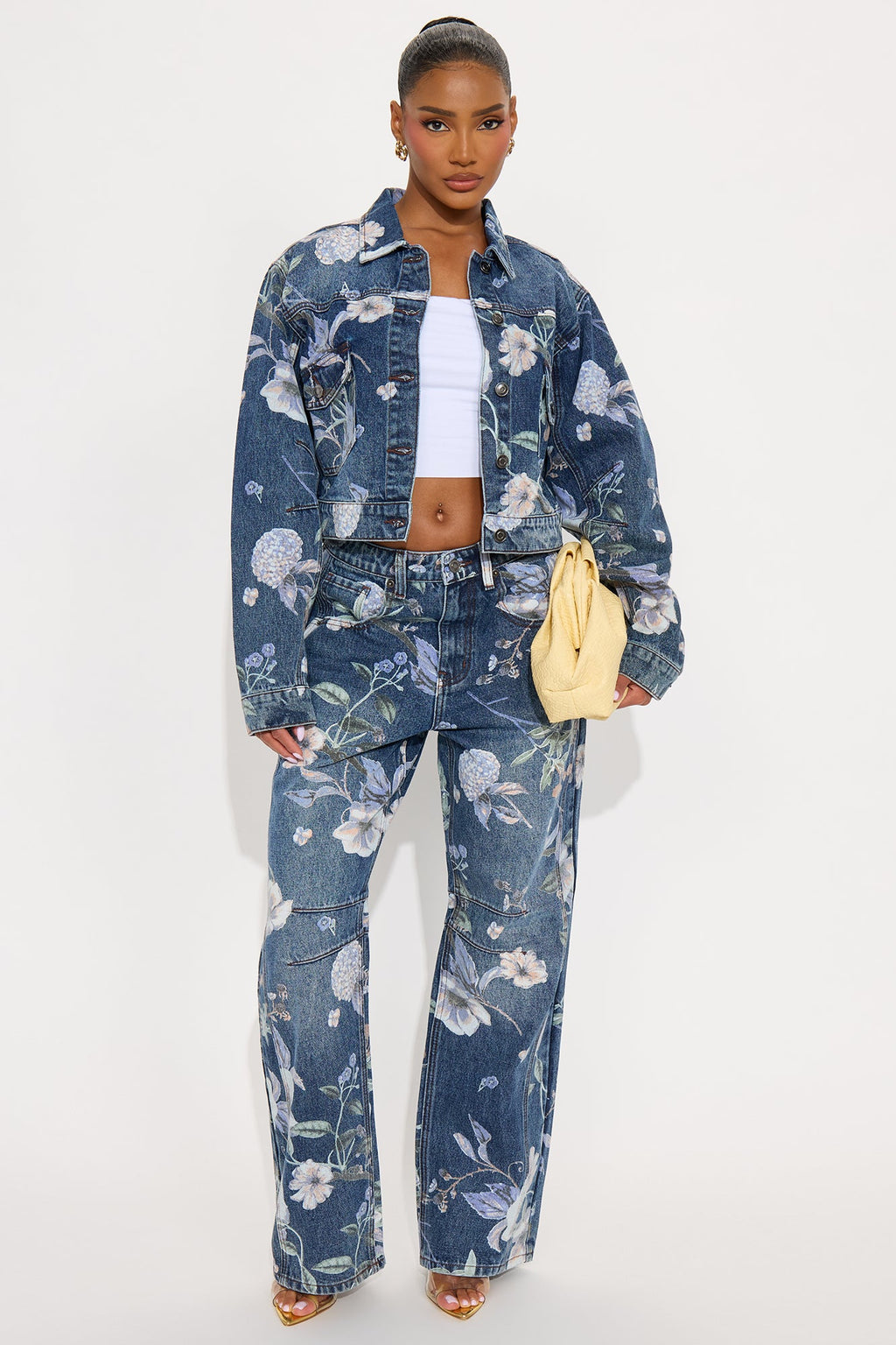 Pocket Of Posies Denim Jacket - Dark Wash