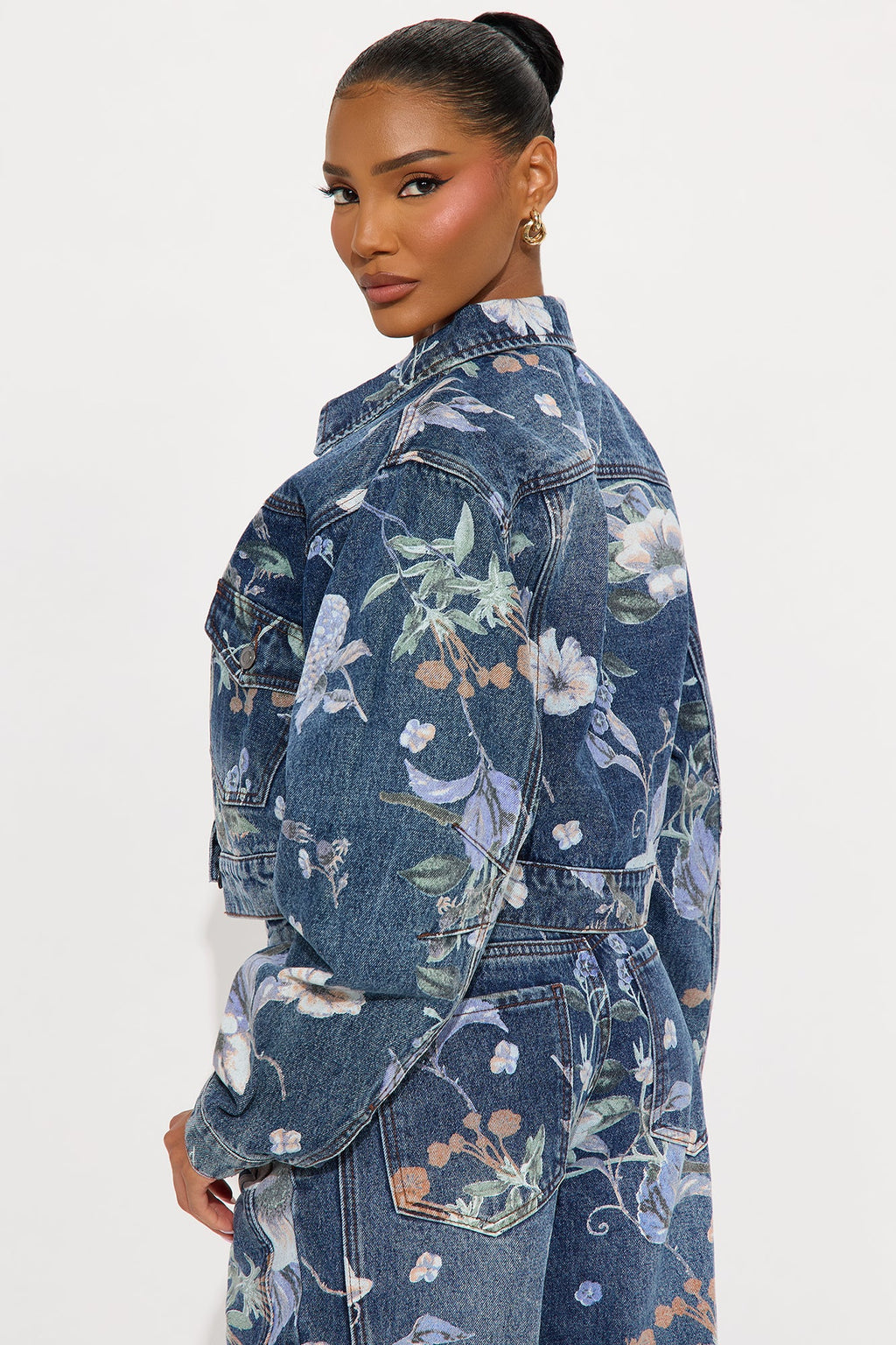 Pocket Of Posies Denim Jacket - Dark Wash