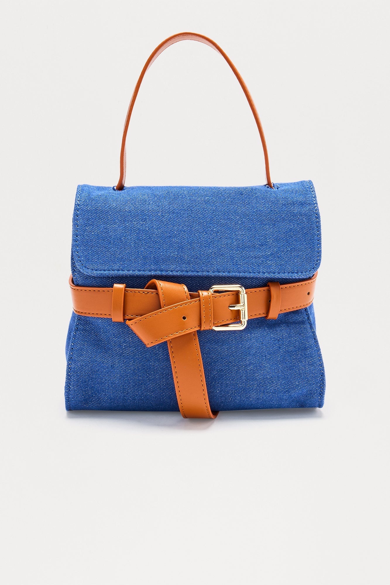 Wrapped Up In You Denim Satchel - Denim