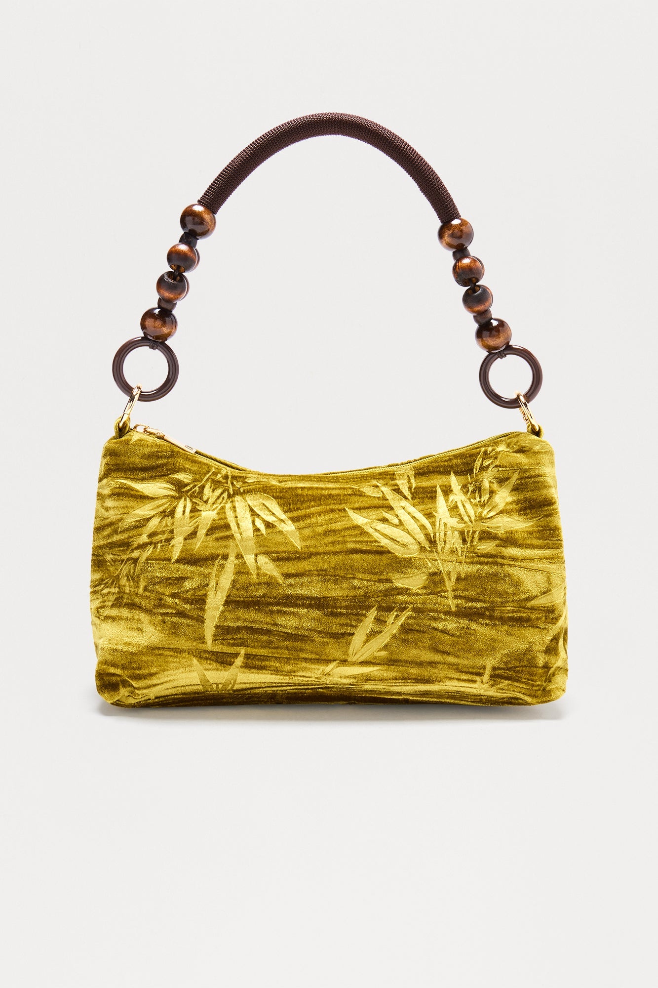 Figured You Out Velvet Shoulder Bag - Chartreuse
