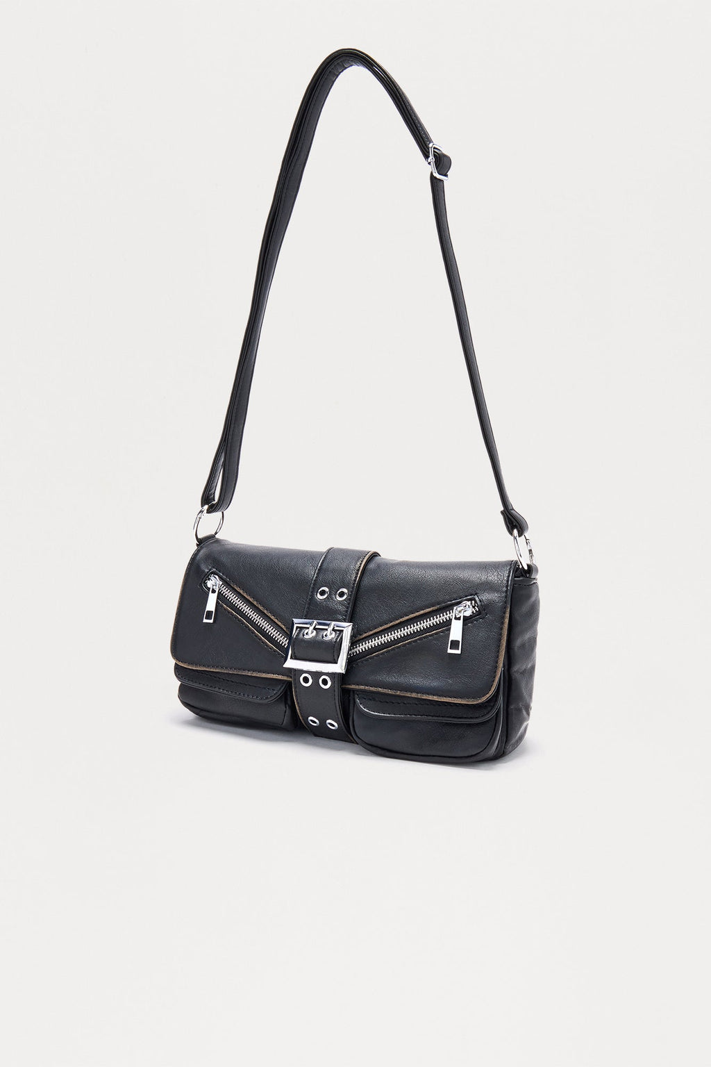 Own It Faux Leather Clutch - Black