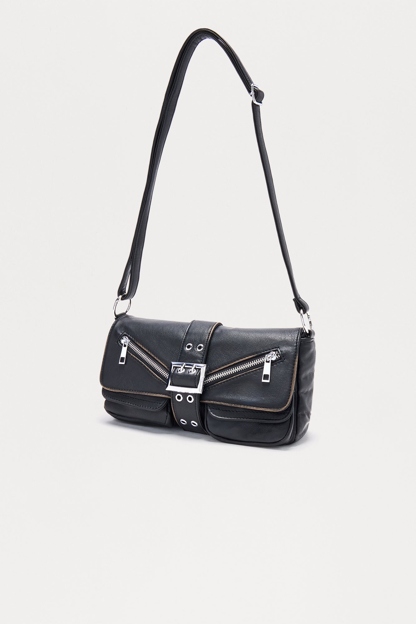 Own It Faux Leather Clutch - Black