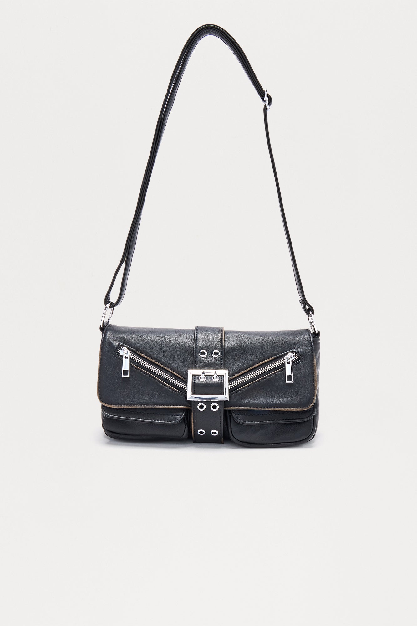 Own It Faux Leather Clutch - Black