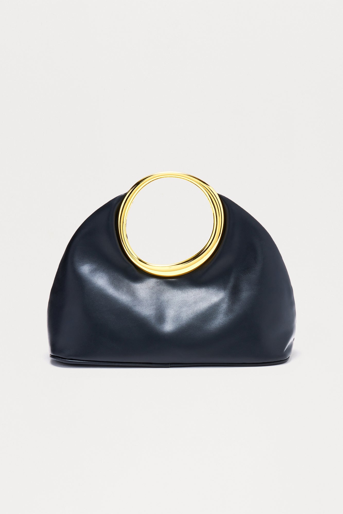 City Frame Faux Leather Handbag - Black