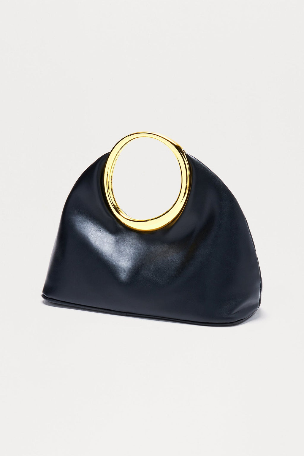 City Frame Faux Leather Handbag - Black