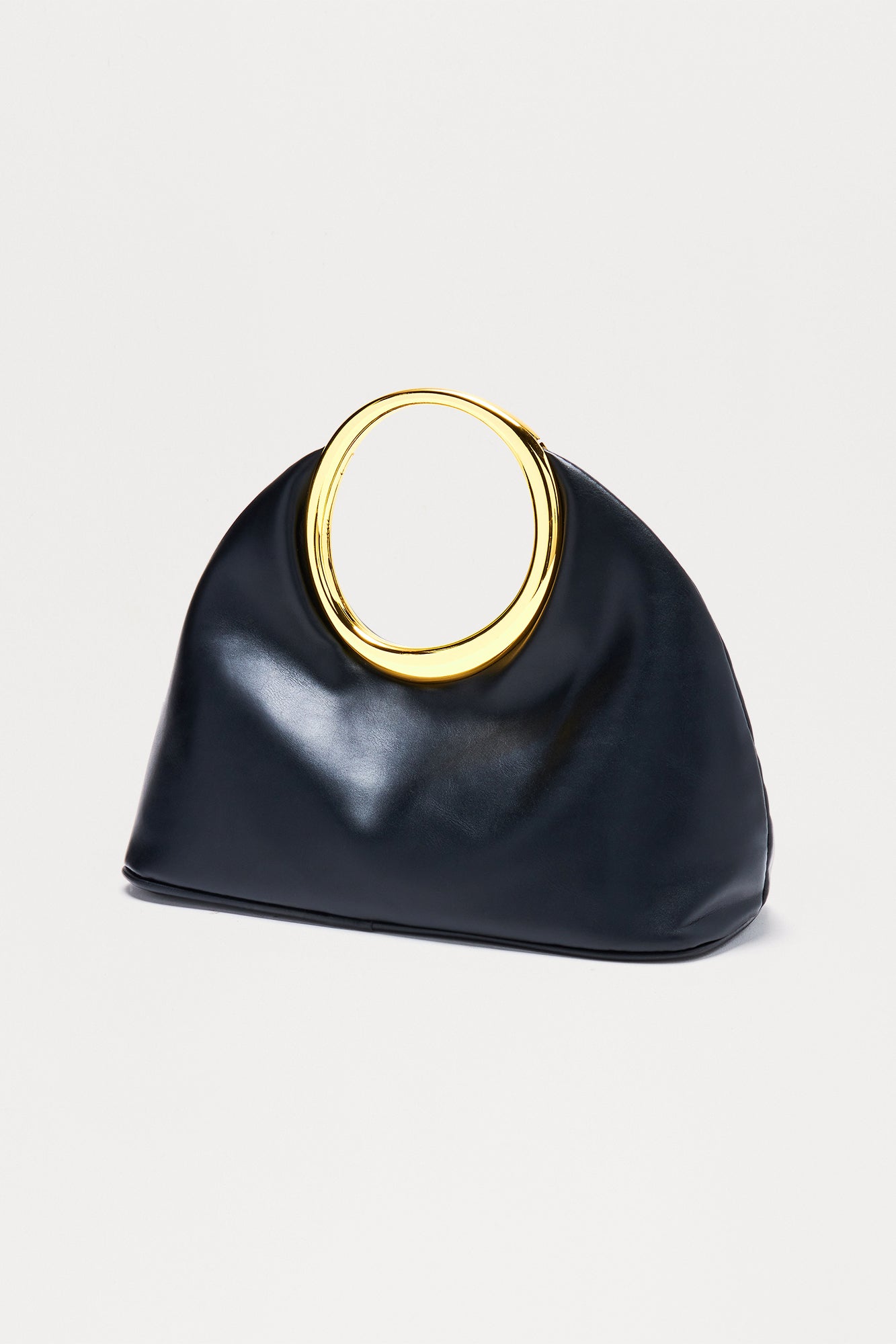 City Frame Faux Leather Handbag - Black