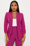 The Celine Blazer - Raspberry