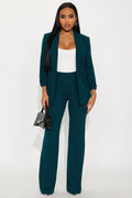 Victoria High Waisted Dress Pants - Hunter Green