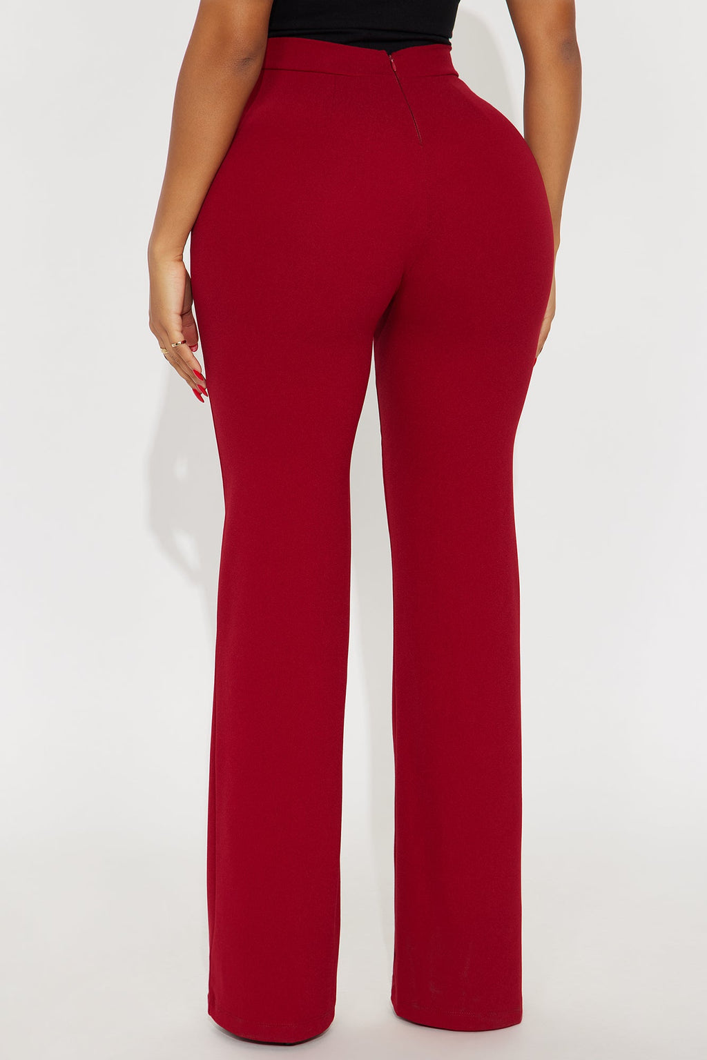 Victoria High Waisted Dress Pants - Red