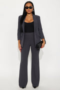 The Celine Blazer - Charcoal