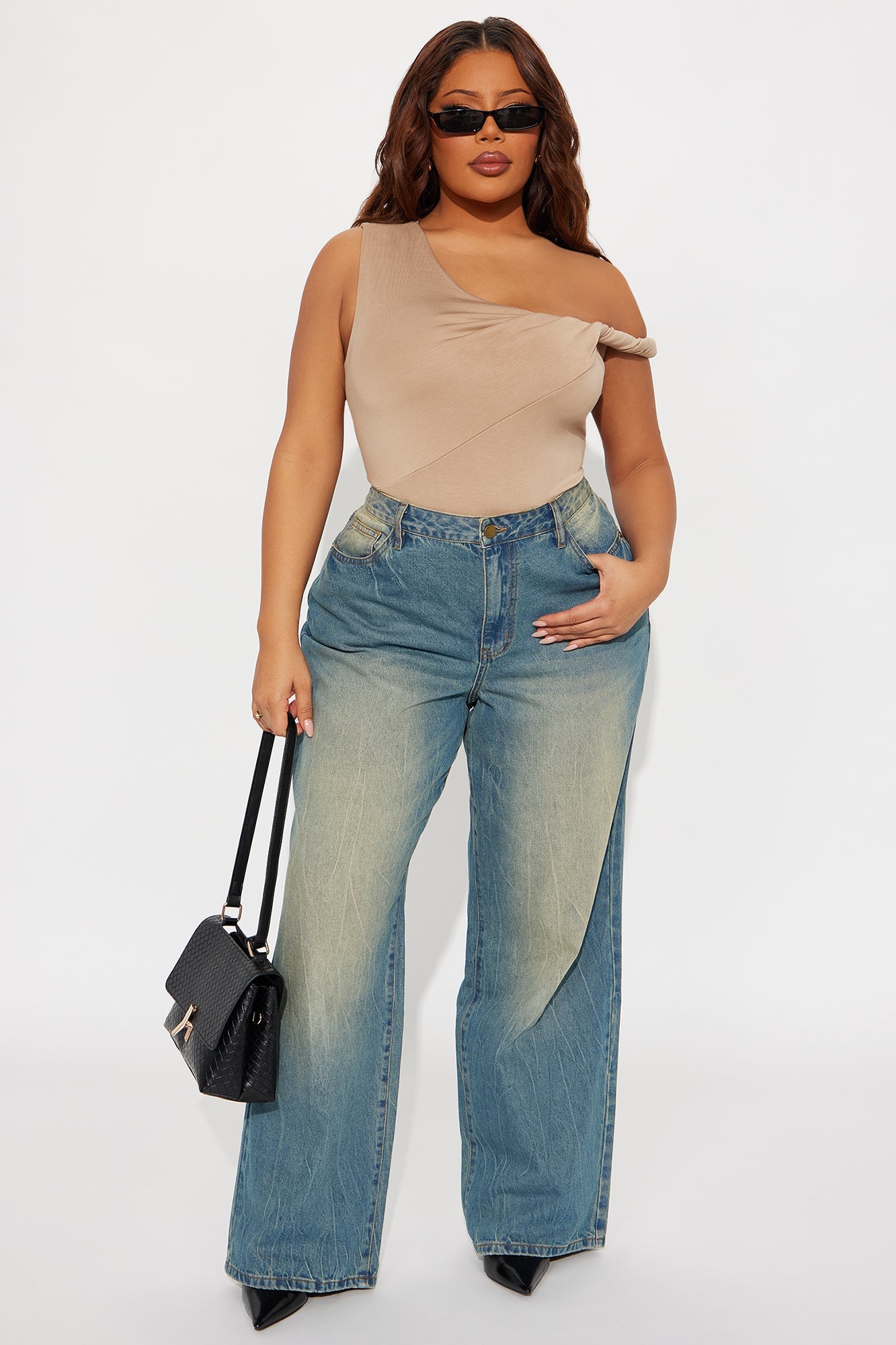 Livingston Loose Wide Leg Jeans - Vintage Wash