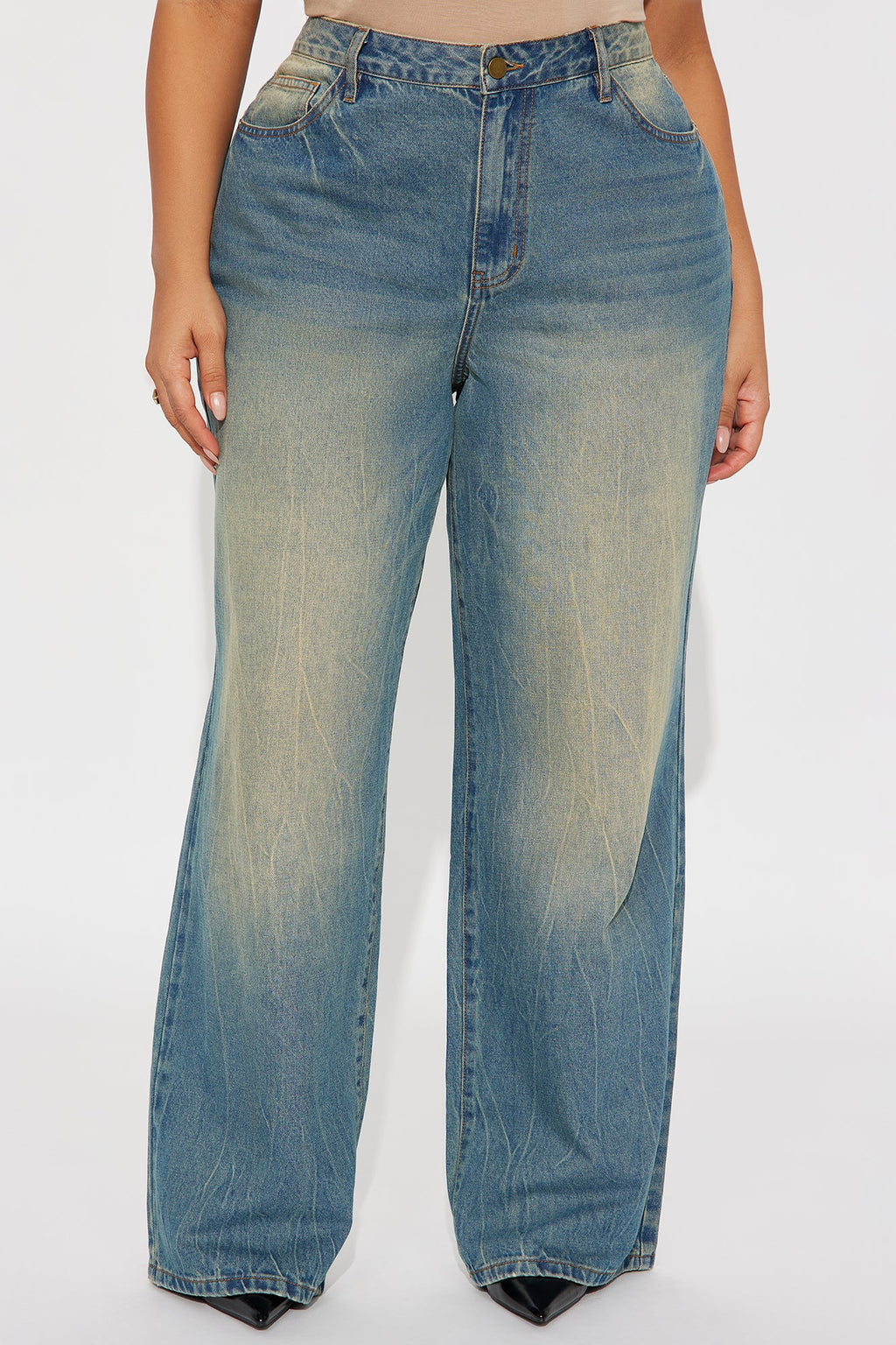 Livingston Loose Wide Leg Jeans - Vintage Wash