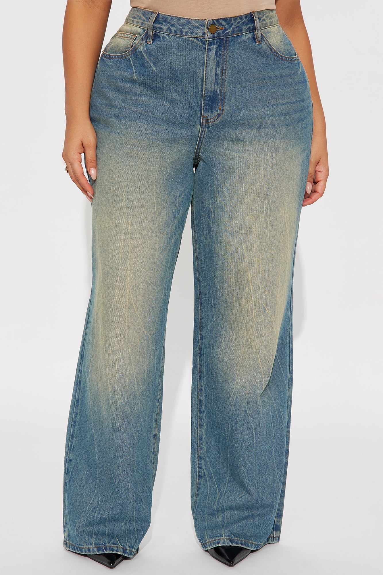 Livingston Loose Wide Leg Jeans - Vintage Wash