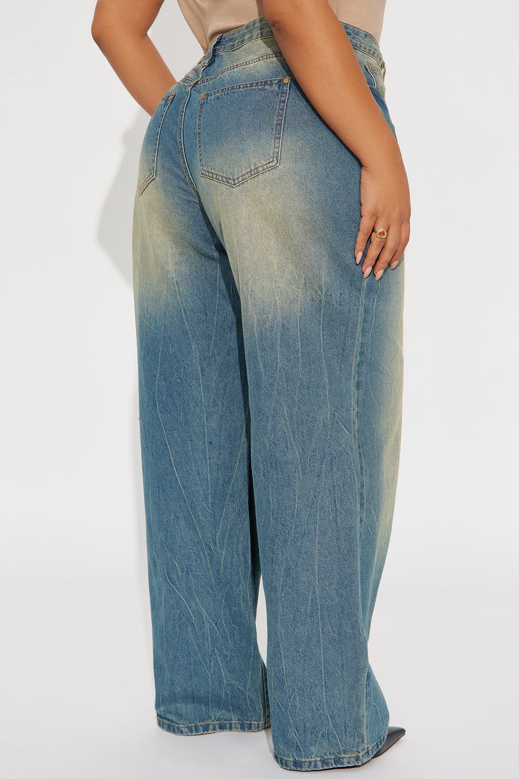 Livingston Loose Wide Leg Jeans - Vintage Wash