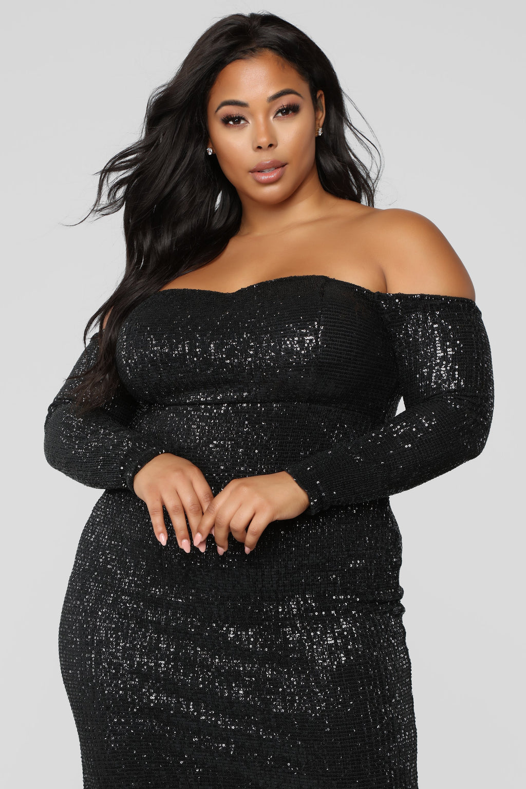 Got Class Sequin Gown - Black