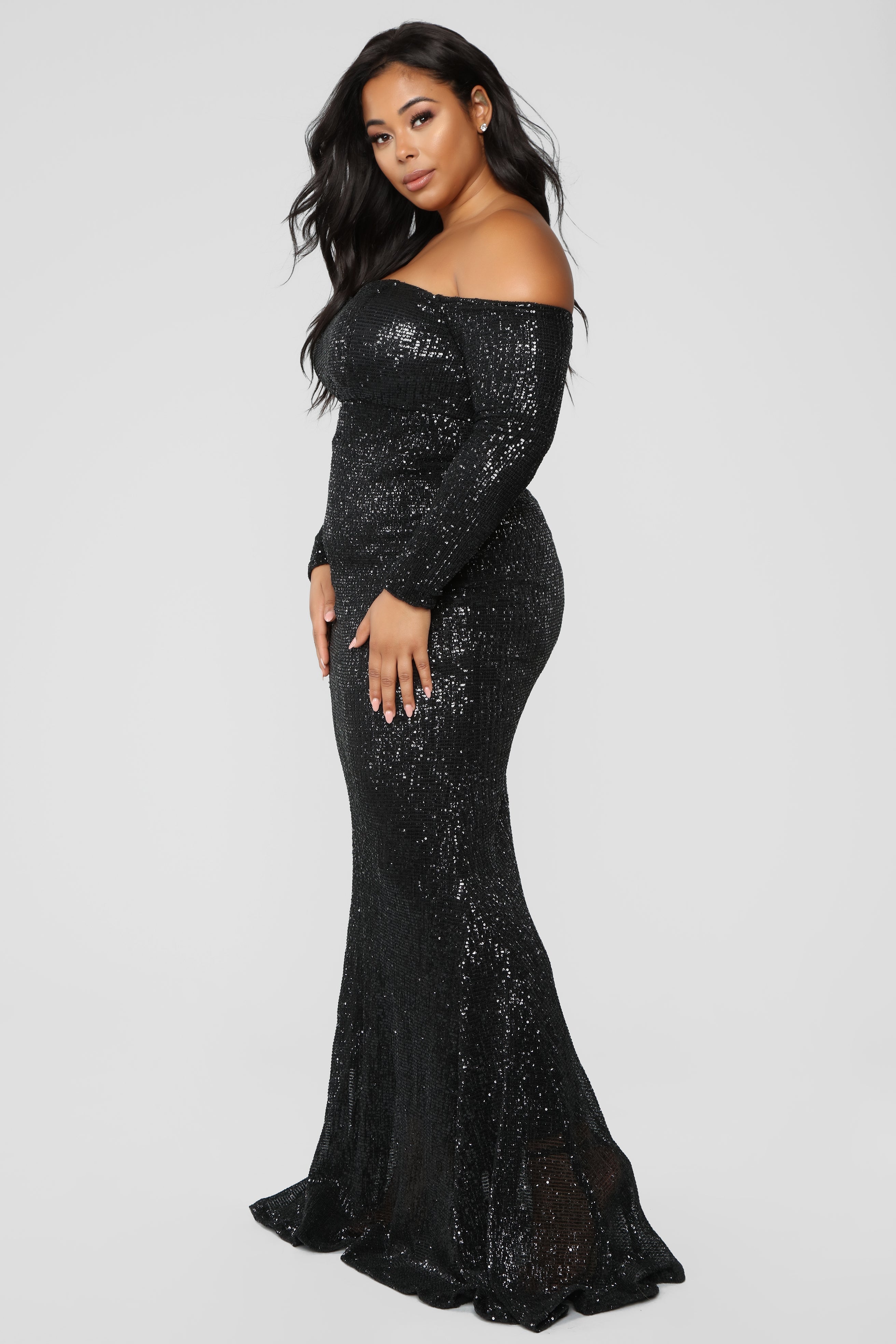 Got Class Sequin Gown - Black