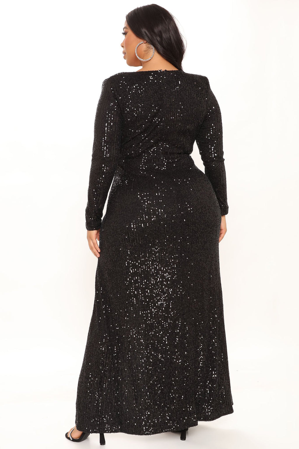 Boujee Dinners Sequin Maxi Dress - Black