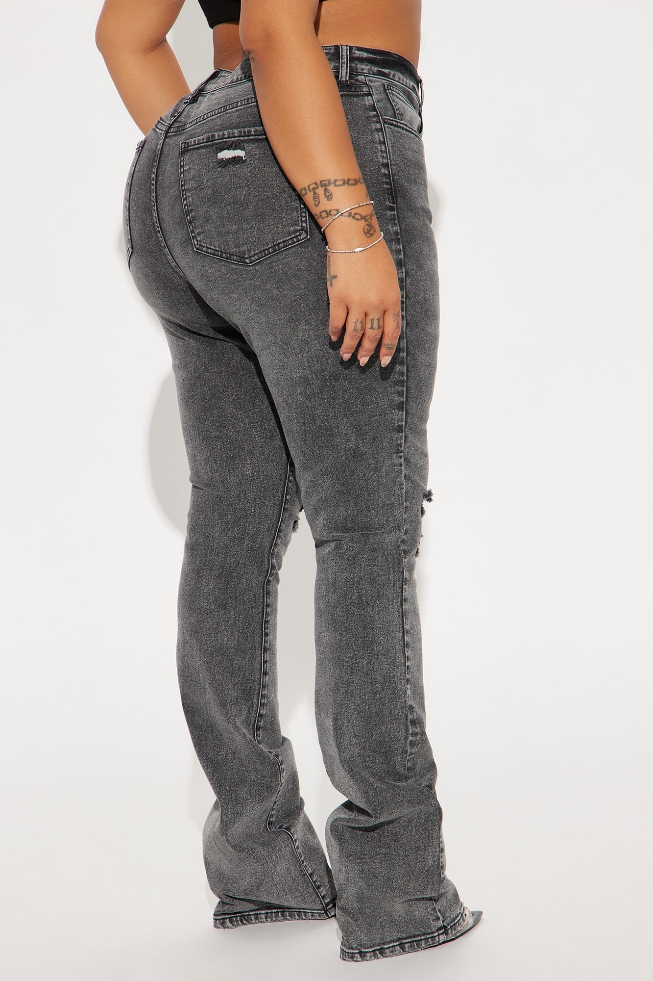 Tall Babetown Bootcut Jeans - Grey