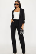Tall Heidi Wide Leg Trouser Pant - Black