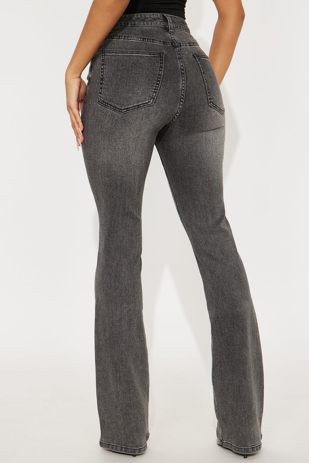 Tessa High Rise Bootcut Jeans - Grey