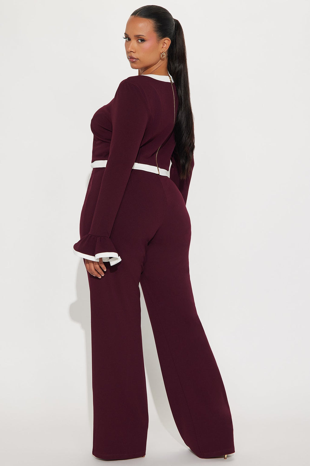 Fancy Seeing You Pant Set - Wine