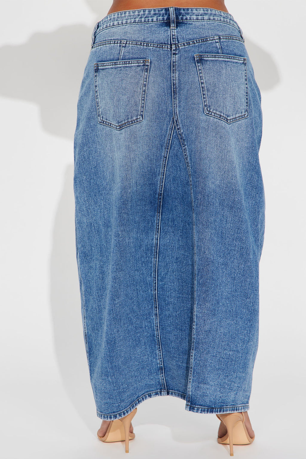 Lone Pine Denim Maxi Skirt - Medium Wash