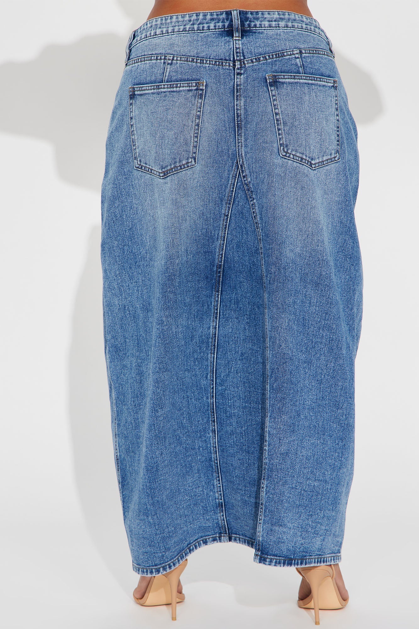 Lone Pine Denim Maxi Skirt - Medium Wash