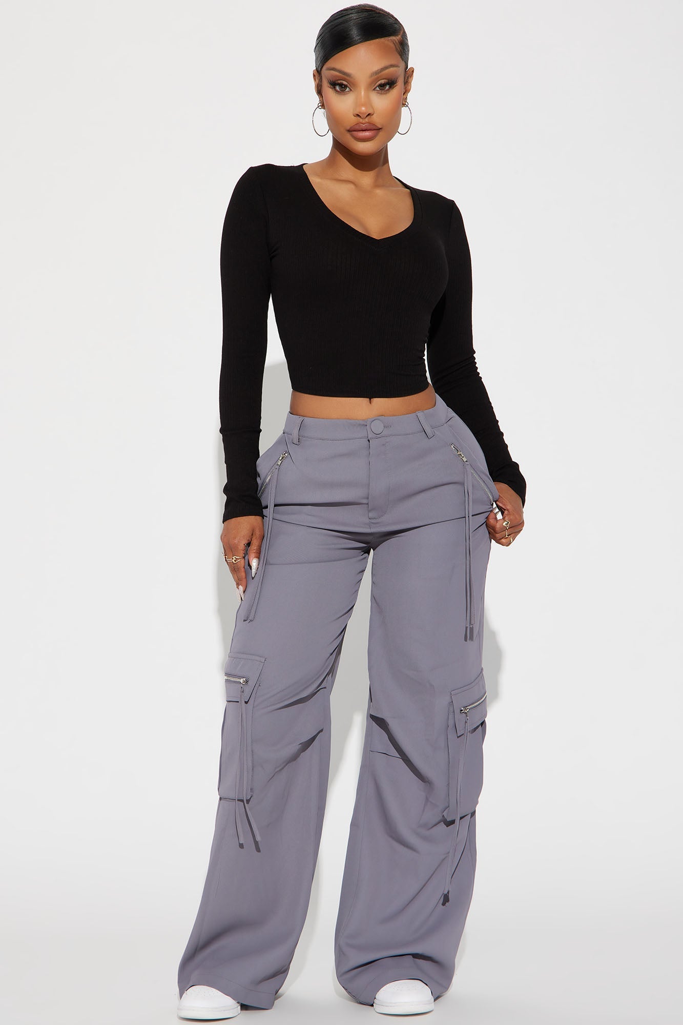 Jenni Ribbed Crop Top - Black