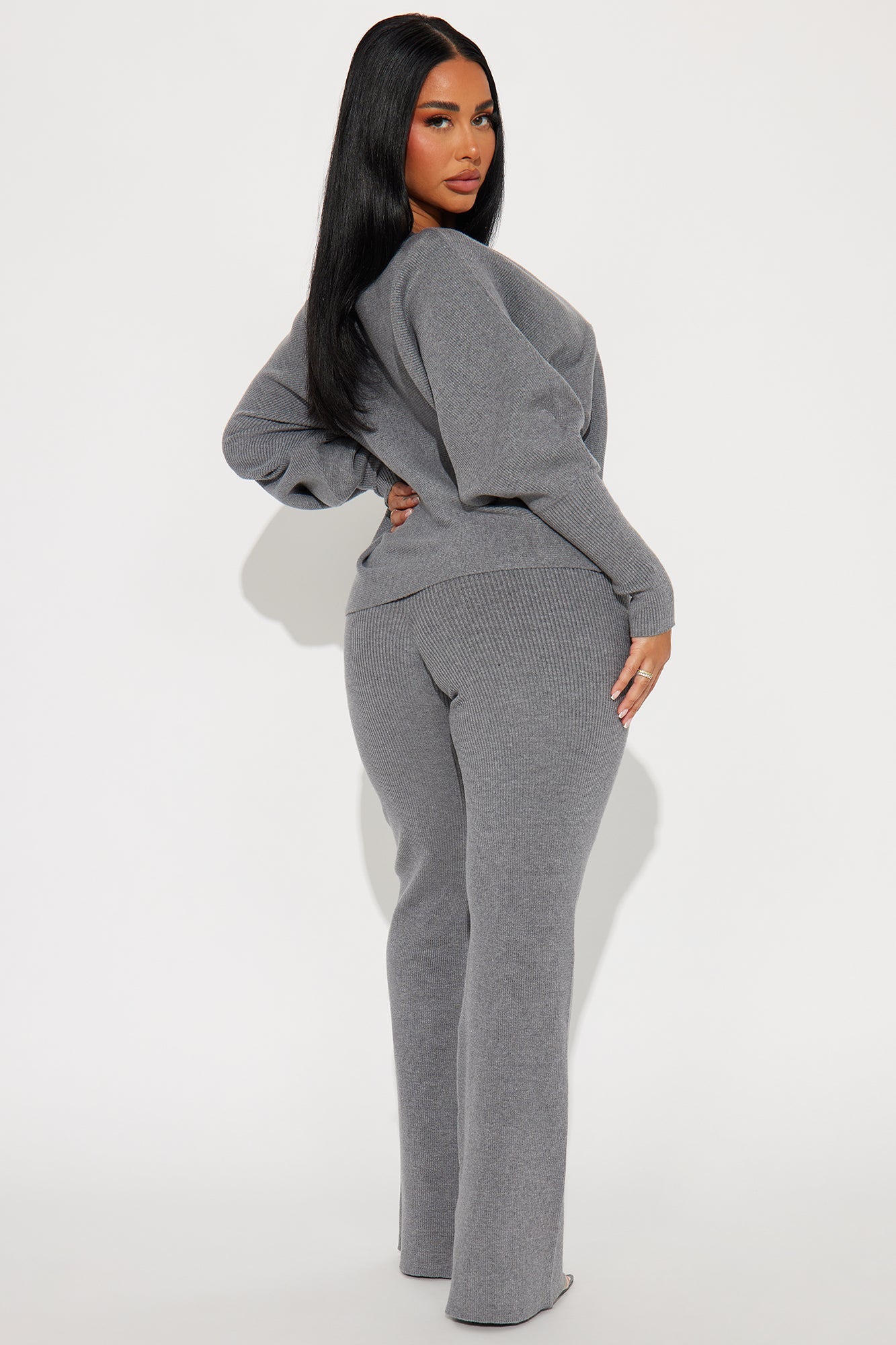 Elise Sweater Pant Set - Heather Grey