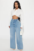 Such A Game Changer Pleated Trouser Jeans - Light Wash