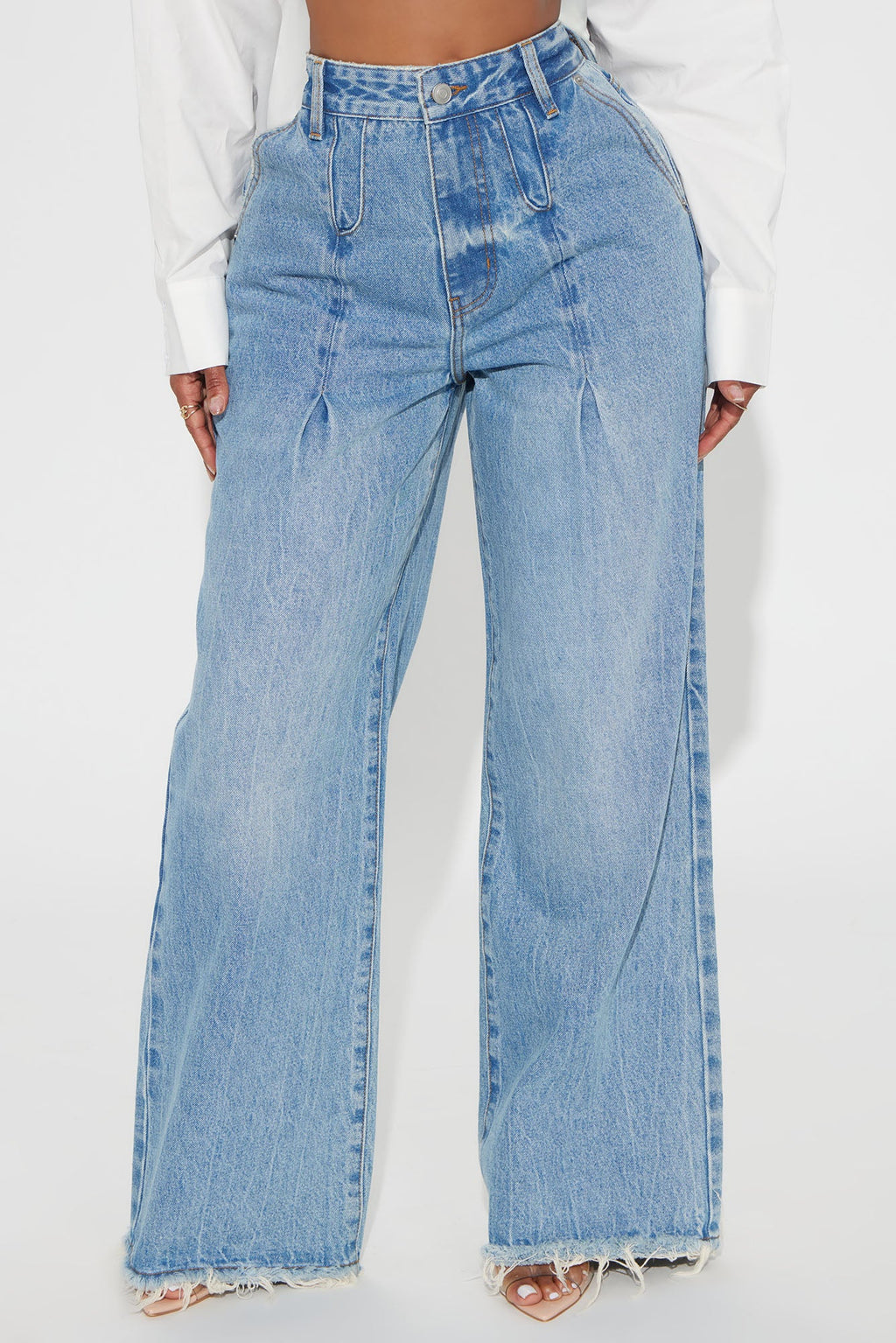 Such A Game Changer Pleated Trouser Jeans - Light Wash