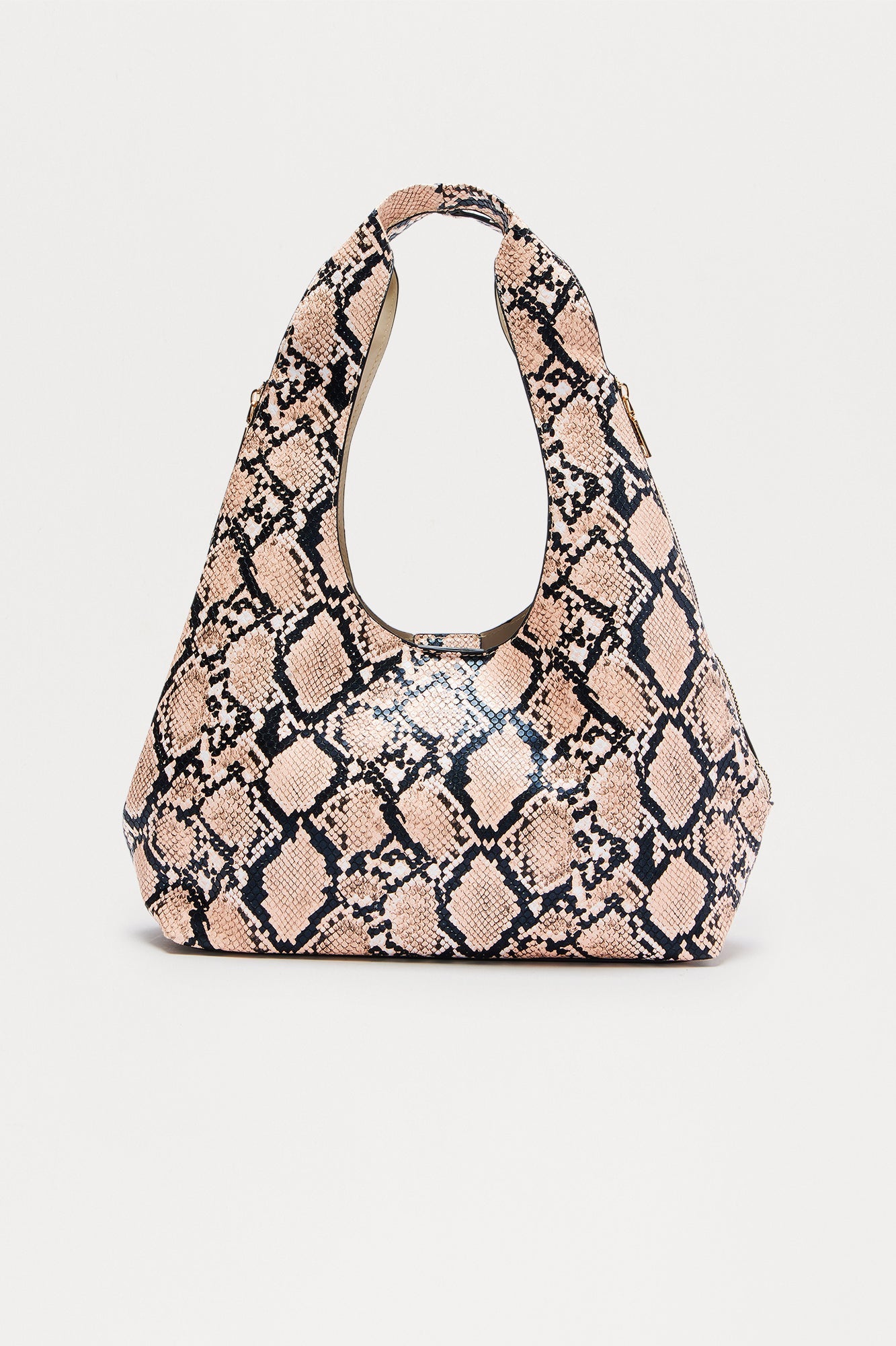 I Bite Faux Leather Tote - Tan/Multi