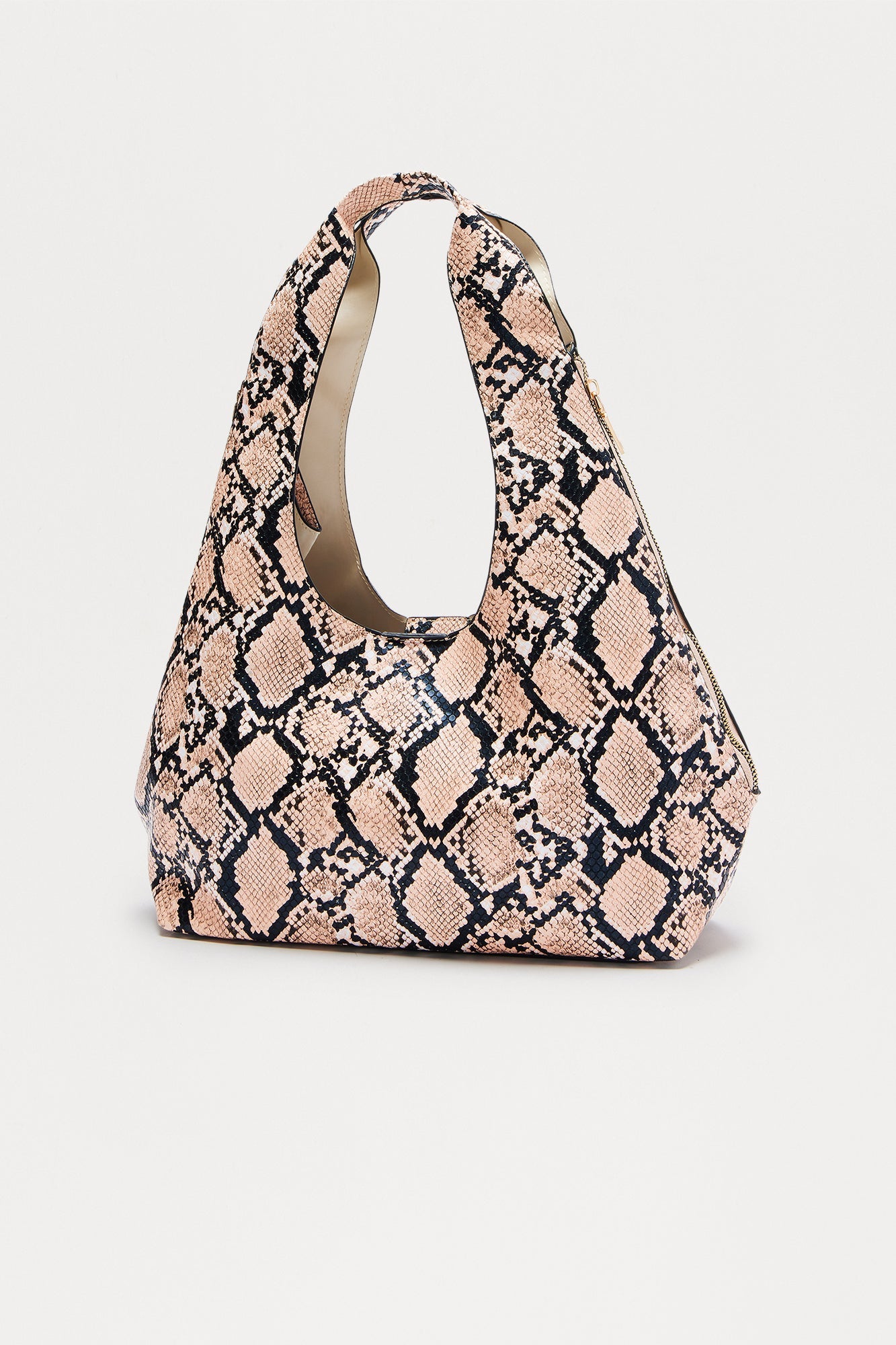 I Bite Faux Leather Tote - Tan/Multi