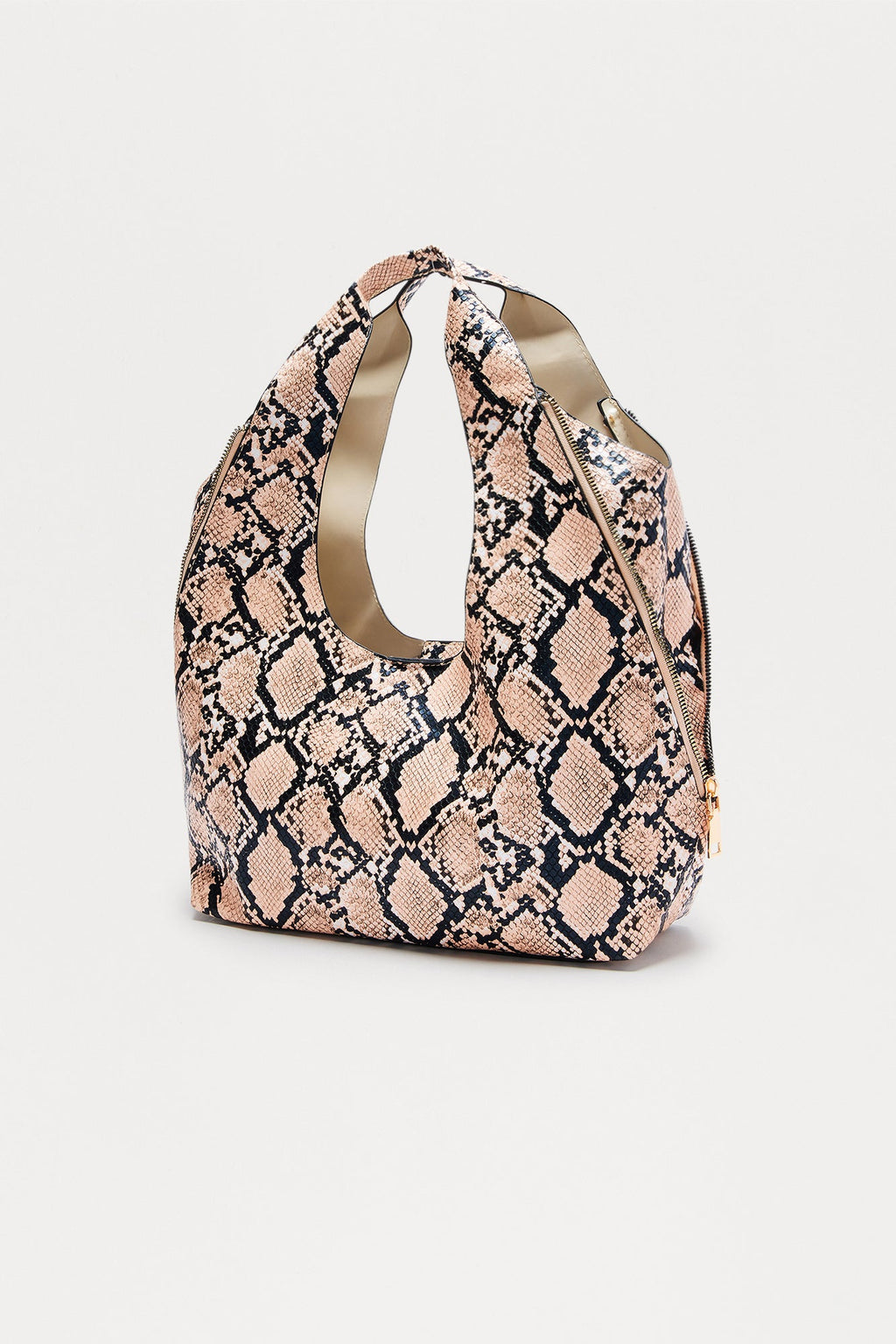 I Bite Faux Leather Tote - Tan/Multi