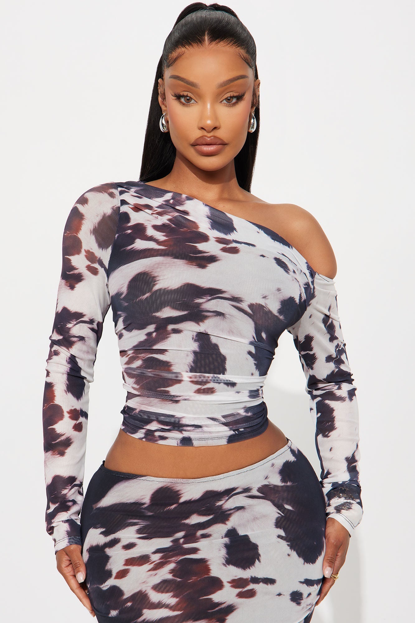 Better Than Before Mesh Skirt Set - Black/combo