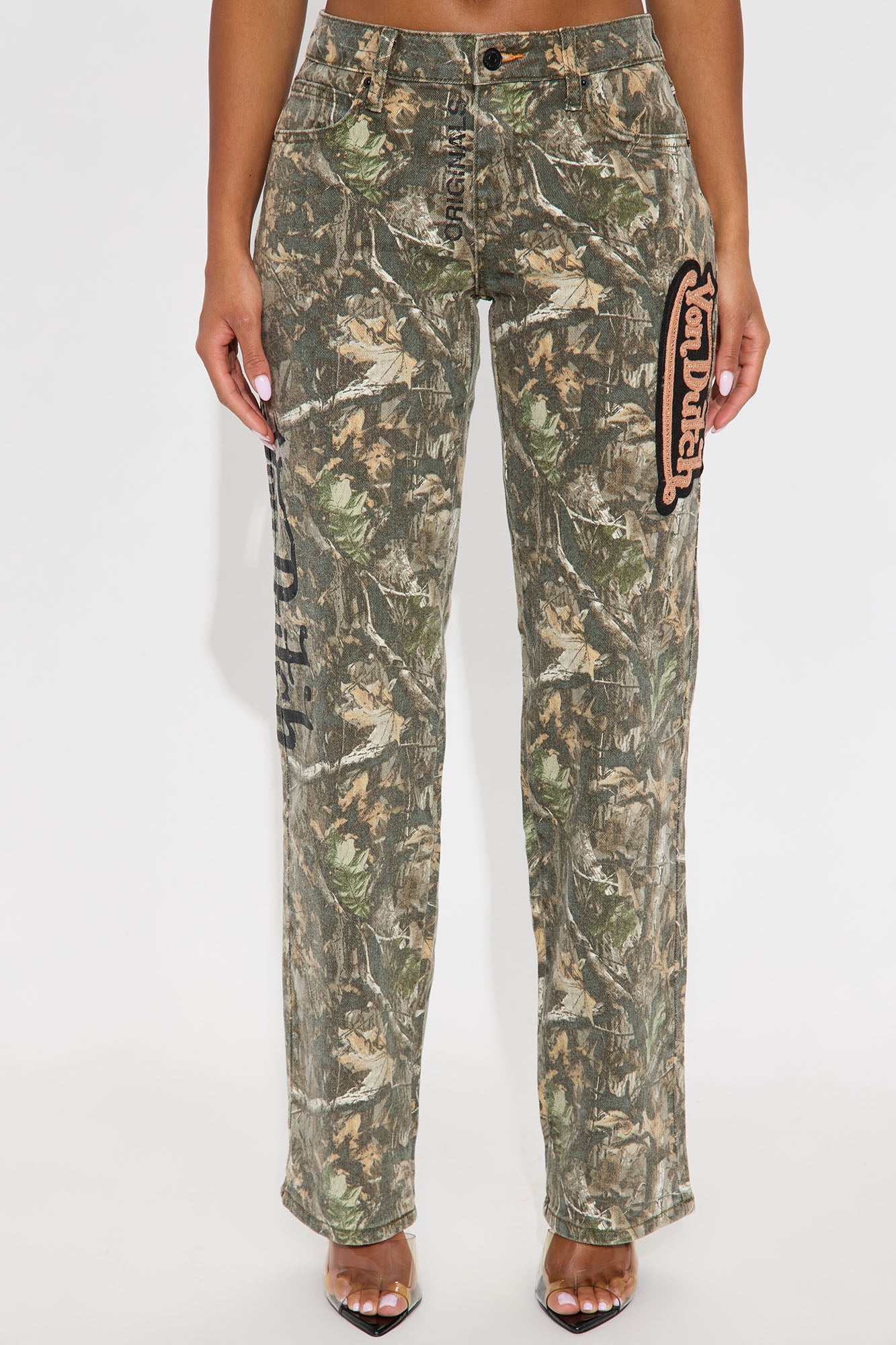 Von Dutch Camo Straight Leg Jeans - Camouflage