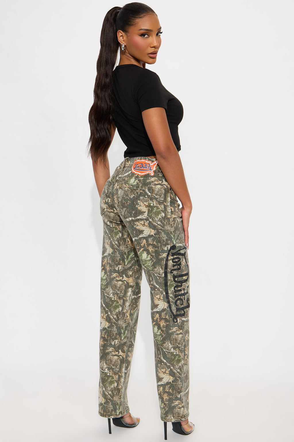 Von Dutch Camo Straight Leg Jeans - Camouflage