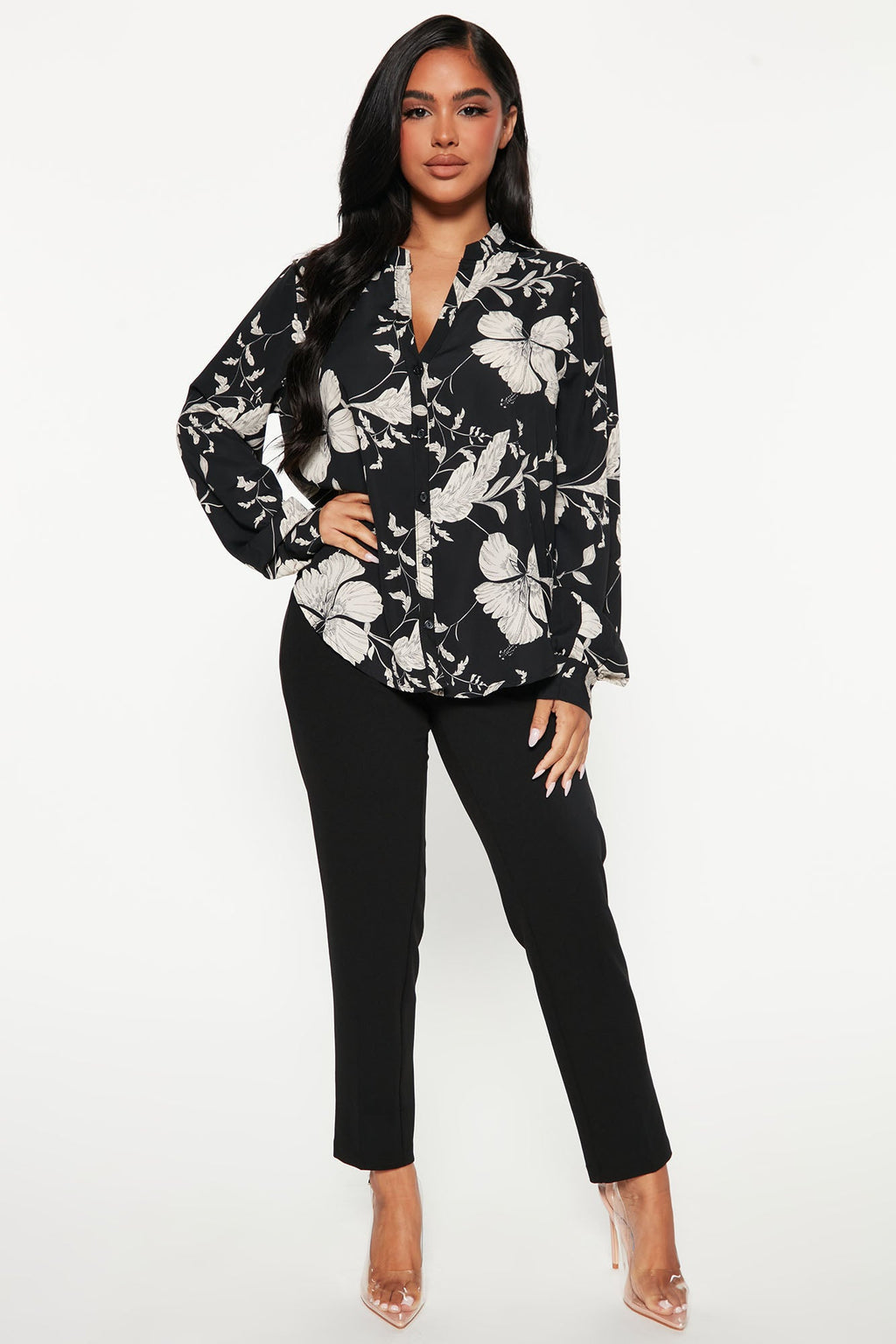 Floral Emotions Top - Black/combo