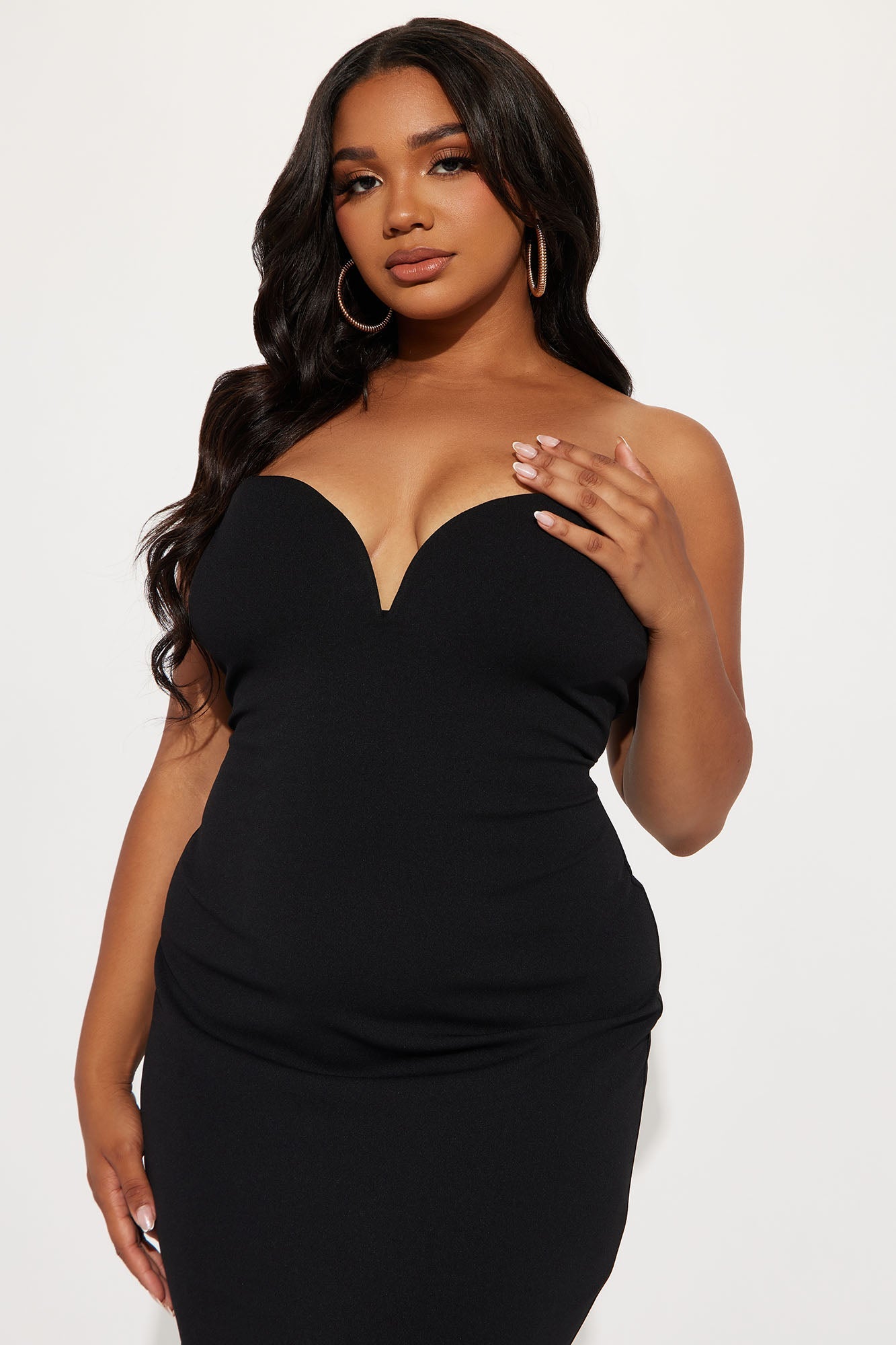 Monte Carlo Nights Midi Dress - Black
