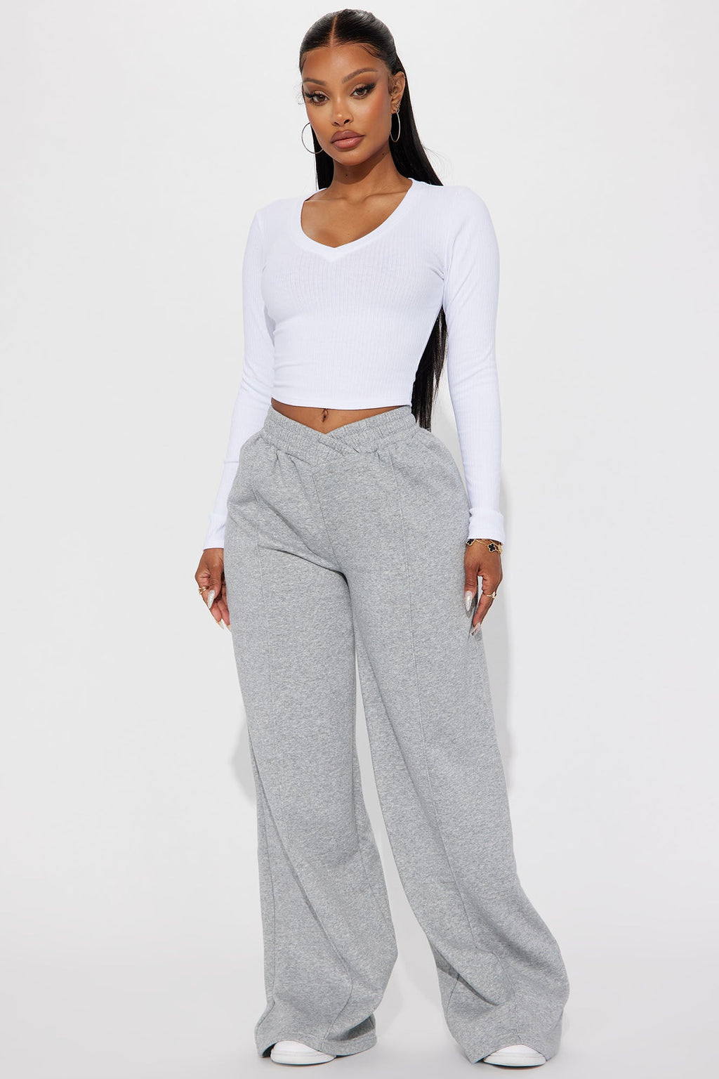 Jenni Ribbed Crop Top - White