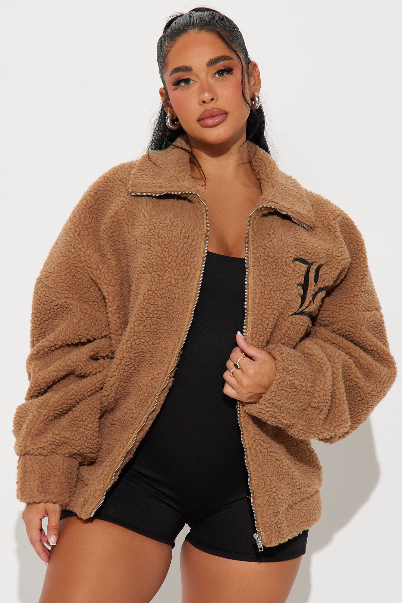 Los Angeles Worldwide Varsity Jacket - Taupe