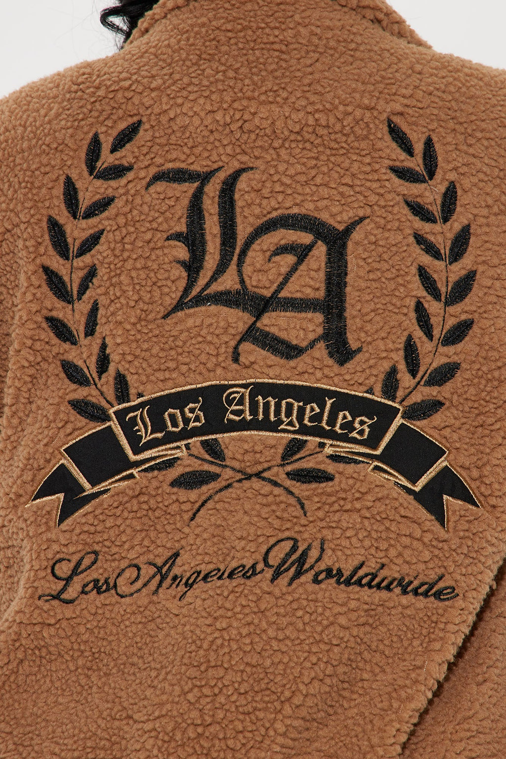 Los Angeles Worldwide Varsity Jacket - Taupe