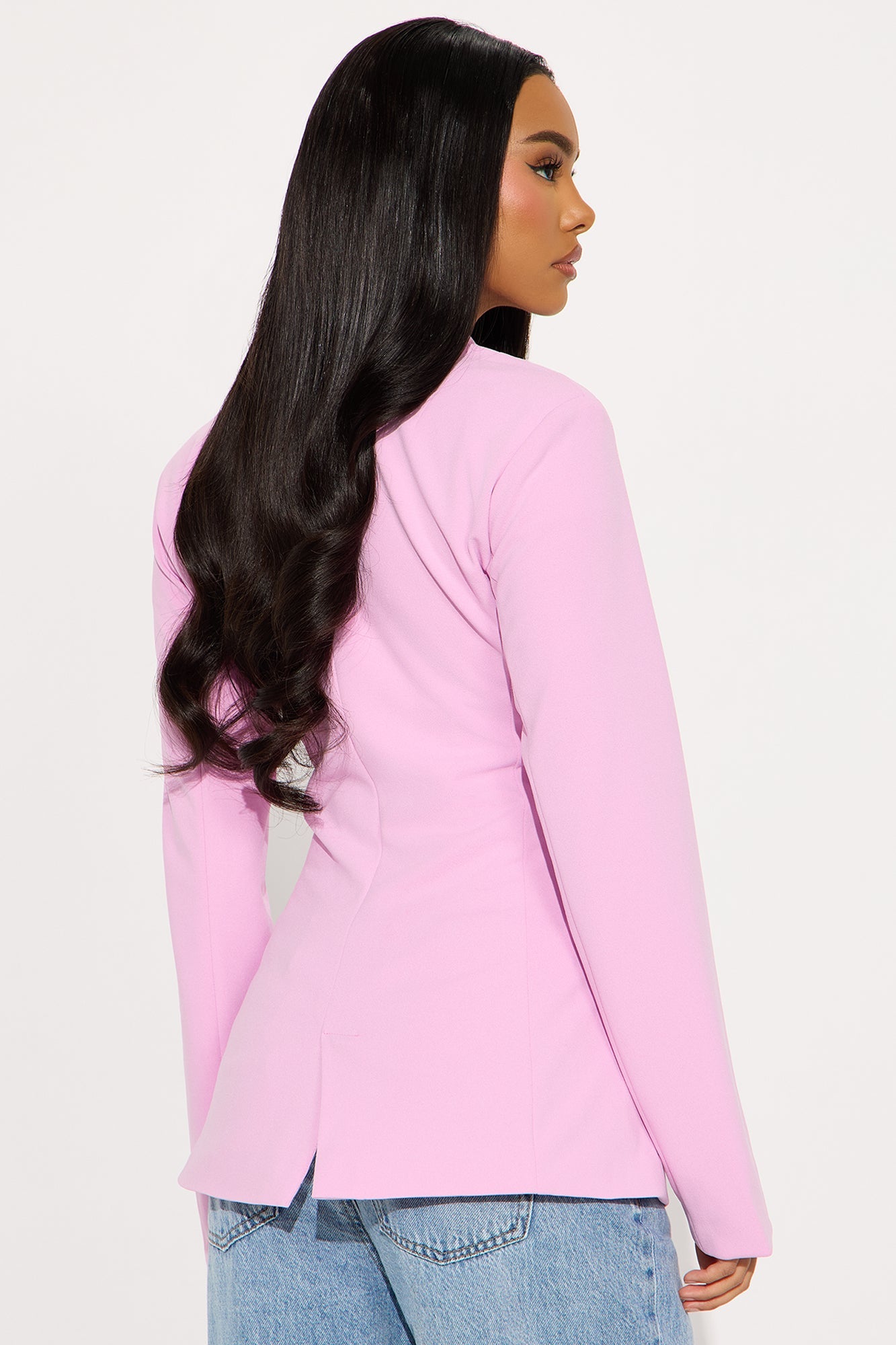 Classic Times Tie Waist Blazer - Pink
