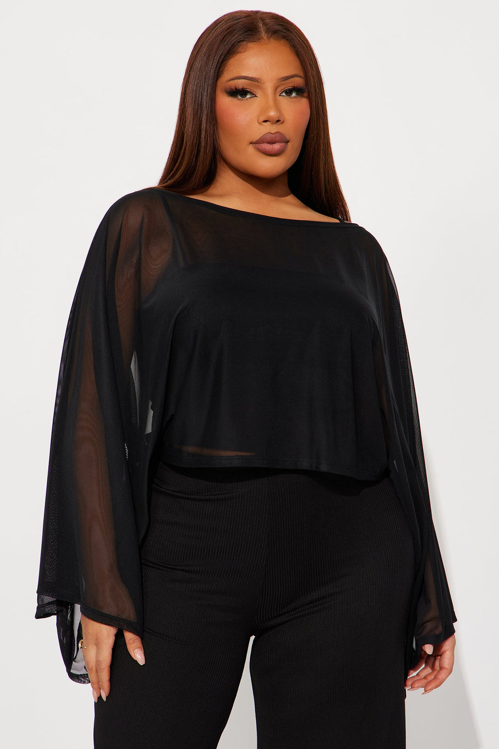 Raya Draped 3 Piece Pant Set - Black