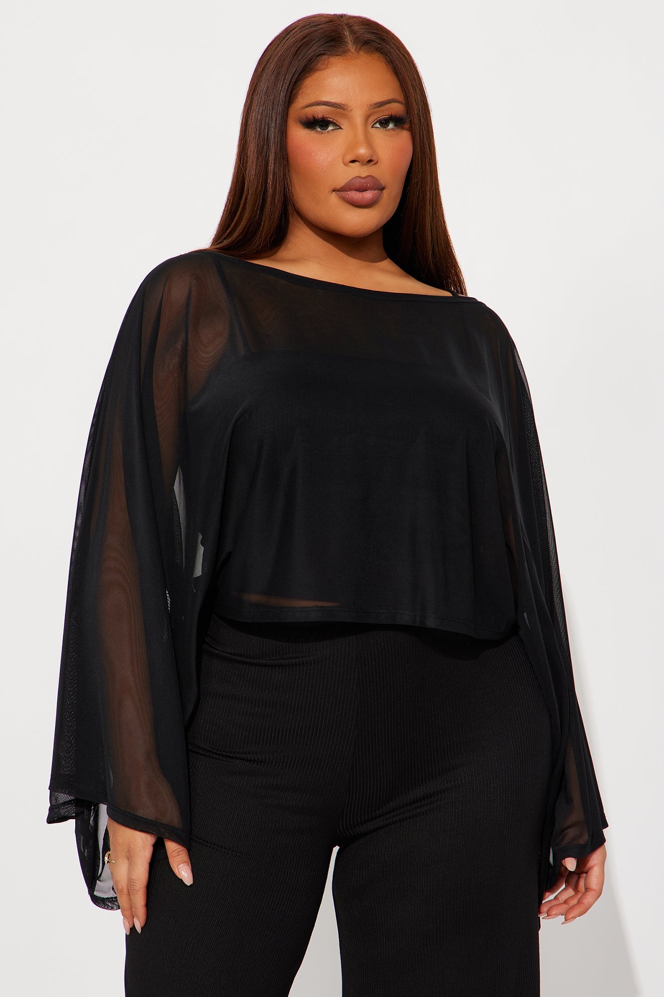 Raya Draped 3 Piece Pant Set - Black