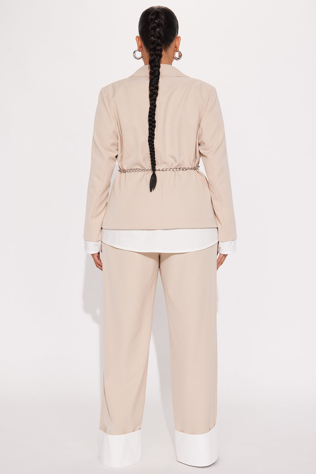 Making Moves Office Pant Set - Beige