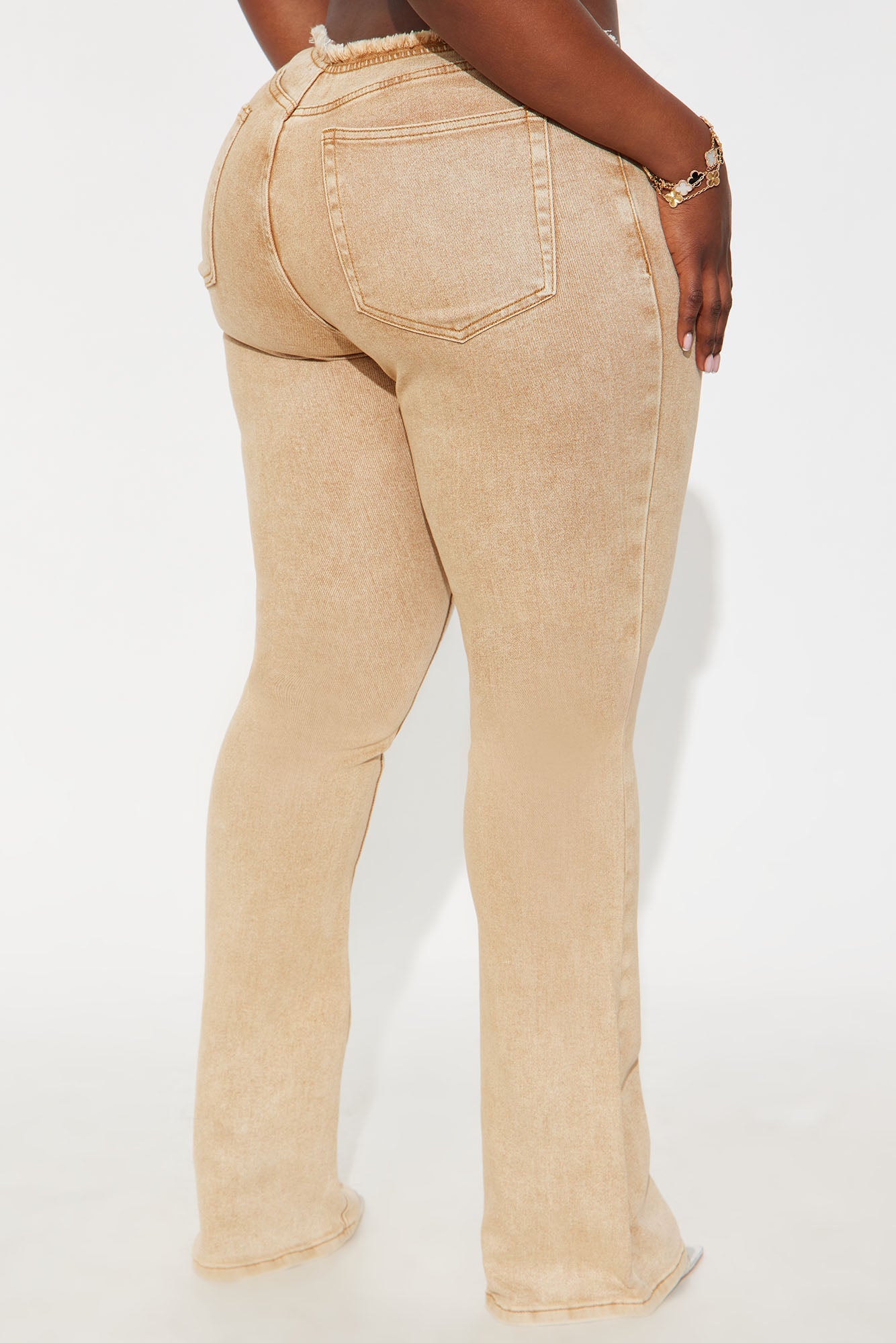 Tall Highly Motivated Stretch Bootcut Jeans - Tan