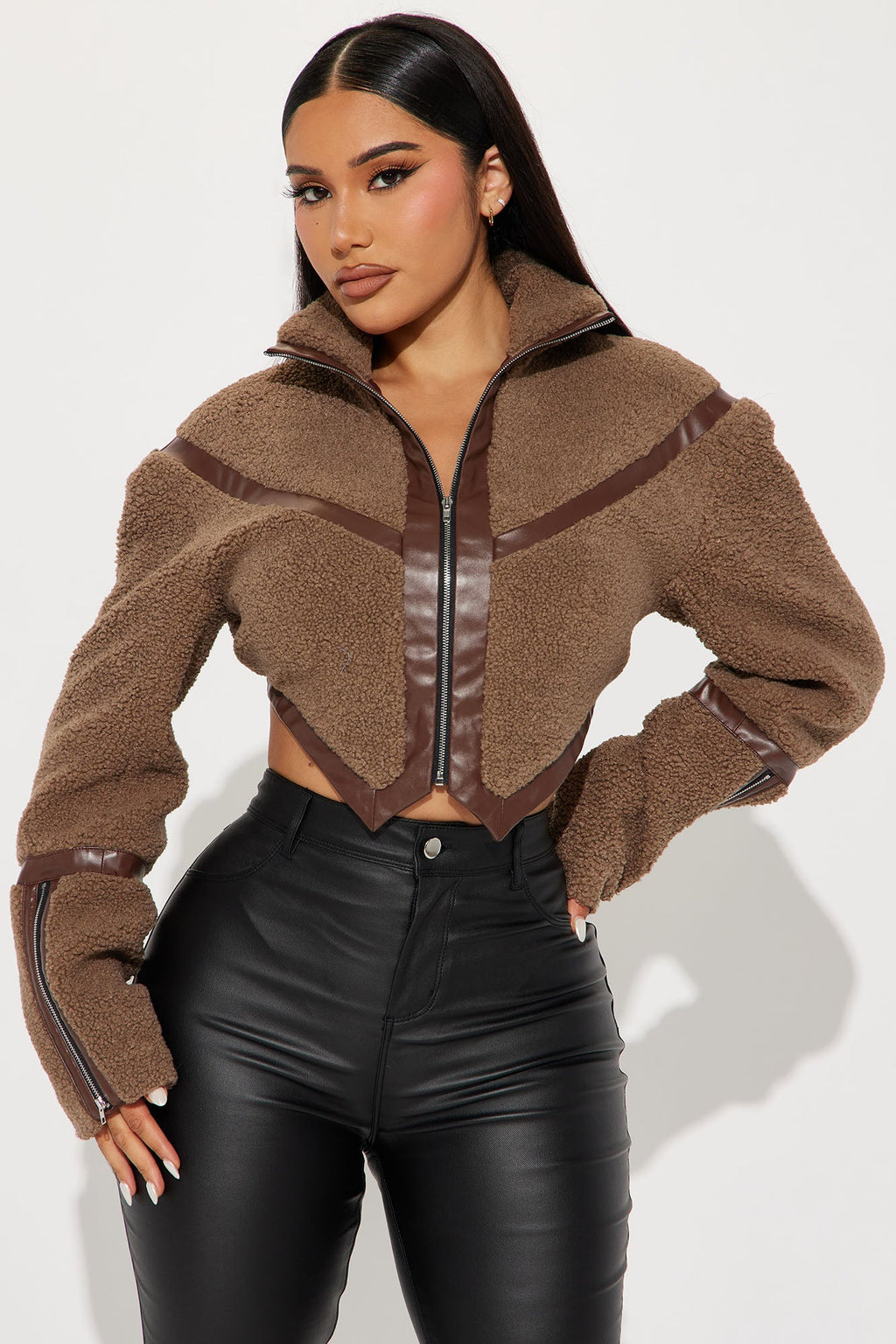 Ready To Rumble Sherpa Jacket - Brown