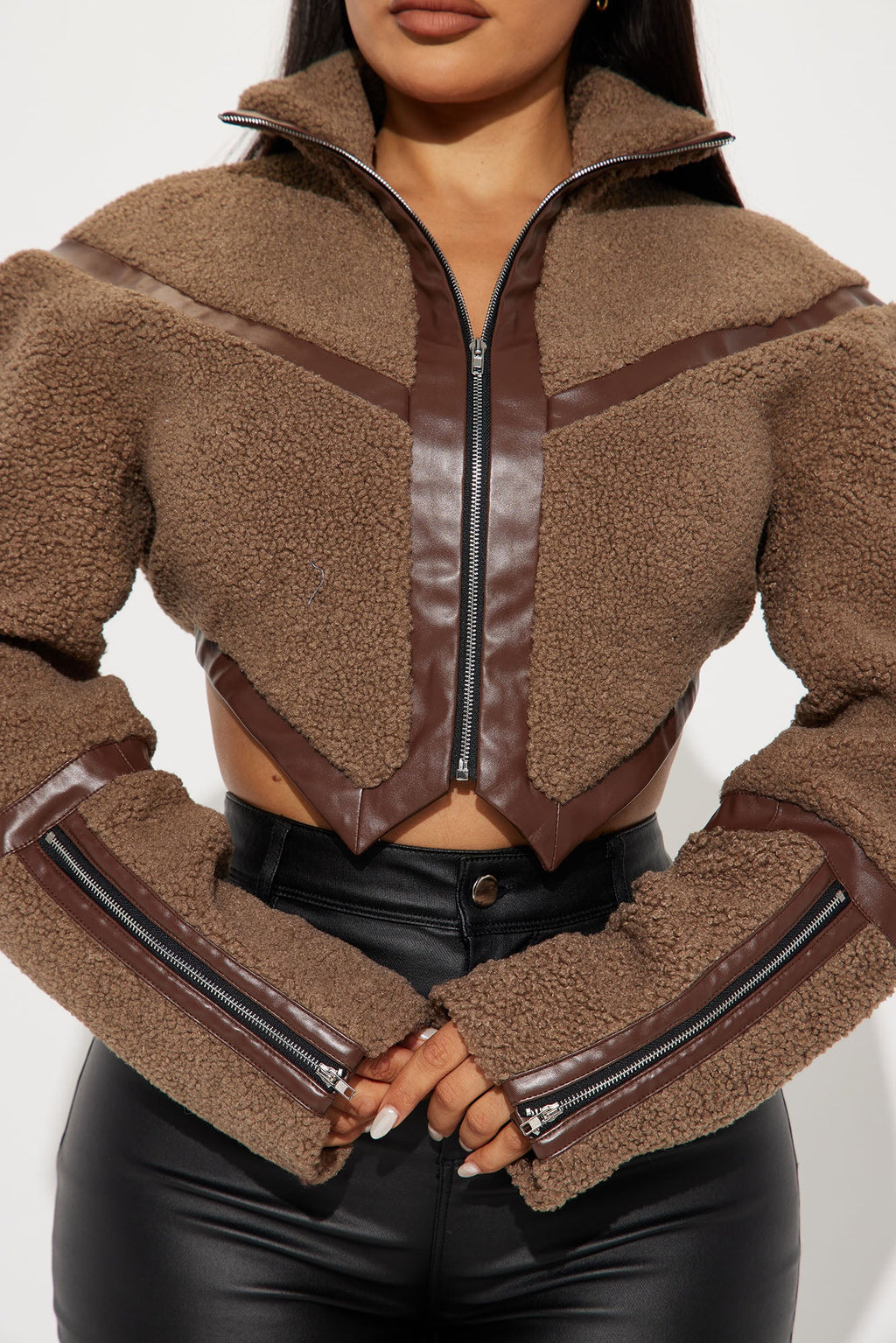 Ready To Rumble Sherpa Jacket - Brown