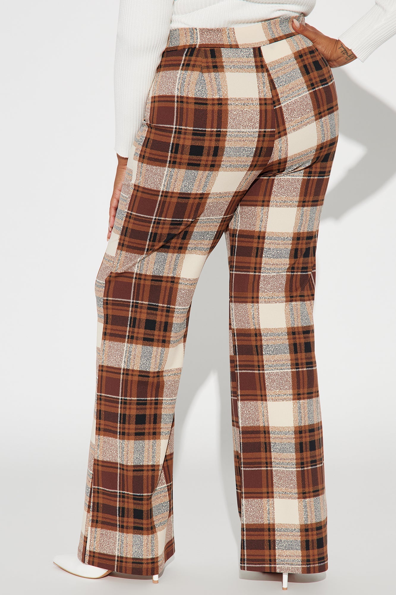 Jahia Flare Pants - Brown/combo